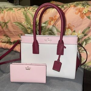 Kate Spade medium satchel with matching wallet